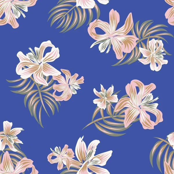 Oriental Floral Fond Motif Sans Couture Pour Textiles Mode Graphiques — Image vectorielle