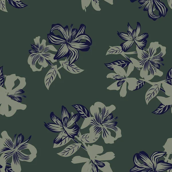 Східний Квітковий Безшовний Візерунок Модного Текстилю Графіки Фону Ремесел — стоковий вектор