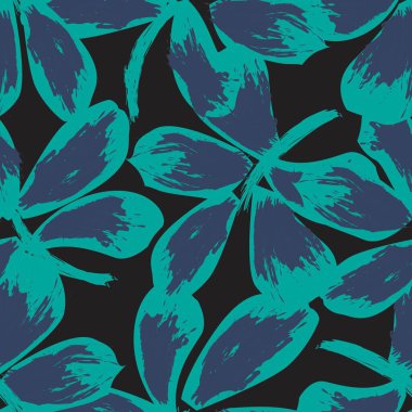 Moda tekstil, grafik ve el sanatları için tropik yapraksız desen tasarımı