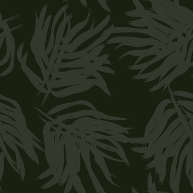 Moda tekstil, grafik ve el sanatları için tropik yapraksız desen tasarımı