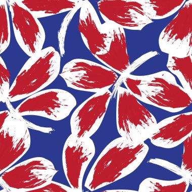 Moda tekstil, grafik ve el sanatları için tropik yapraksız desen tasarımı