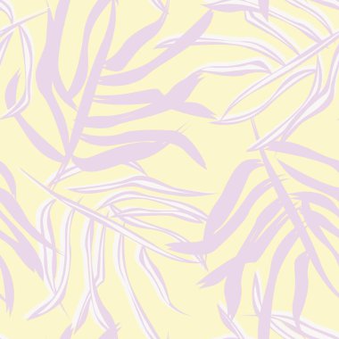 Moda tekstil, grafik ve el sanatları için tropik yapraksız desen tasarımı