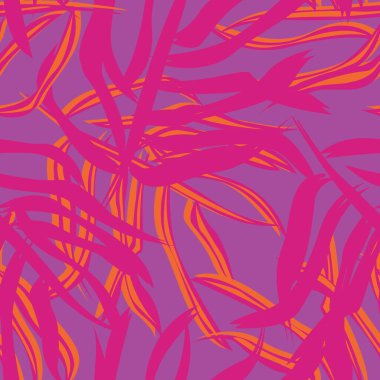 Moda tekstil, grafik ve el sanatları için tropik yapraksız desen tasarımı