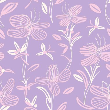 Moda tekstil, grafik, arka plan ve el sanatları için çiçek desensiz arkaplan