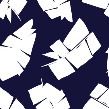 Moda tekstil, grafik ve el sanatları için tropik yapraksız desen tasarımı