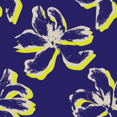 Moda tekstil, grafik, arka plan ve el sanatları için kusursuz desenli fırça darbeleri