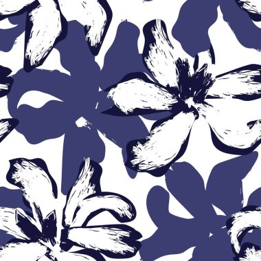 Moda tekstil, grafik, arka plan ve el sanatları için kusursuz desenli fırça darbeleri