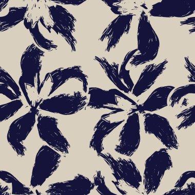 Moda tekstil, grafik, arka plan ve el sanatları için kusursuz desenli fırça darbeleri