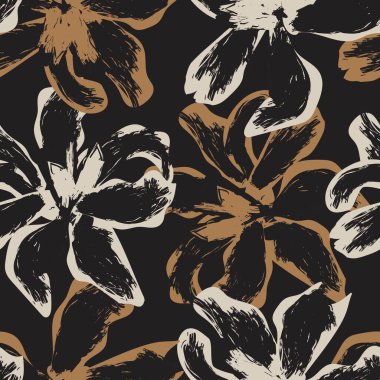 Moda tekstil, grafik, arka plan ve el sanatları için kusursuz desenli fırça darbeleri