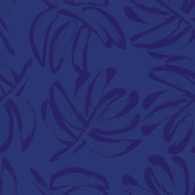 Moda tekstil, grafik ve el sanatları için tropik yapraksız desen tasarımı