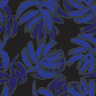 Moda tekstil, grafik ve el sanatları için tropik yapraksız desen tasarımı