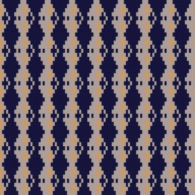 Örgü, moda tekstili ve grafikler için argyle Fair Island kusursuz desen tasarımı