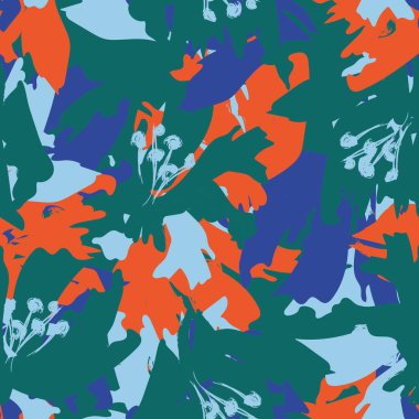 Moda tekstil, grafik, arka plan ve el sanatları için kusursuz desenli fırça darbeleri