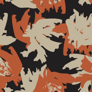 Moda tekstil, grafik, arka plan ve el sanatları için kusursuz desenli fırça darbeleri