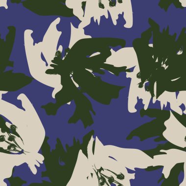 Moda tekstil, grafik, arka plan ve el sanatları için kusursuz desenli fırça darbeleri