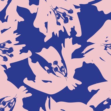 Moda tekstil, grafik, arka plan ve el sanatları için kusursuz desenli fırça darbeleri