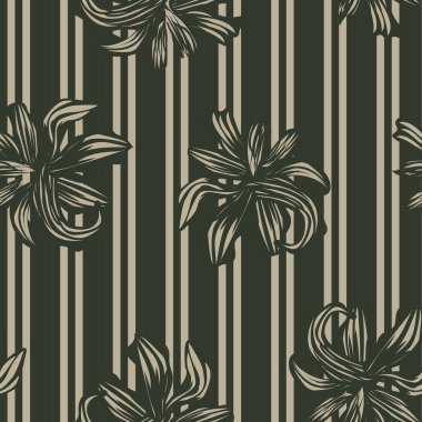 Moda tekstil ve grafikleri için çiçek desenli kusursuz desen tasarımı