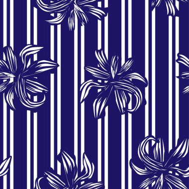 Moda tekstil ve grafikleri için çiçek desenli kusursuz desen tasarımı