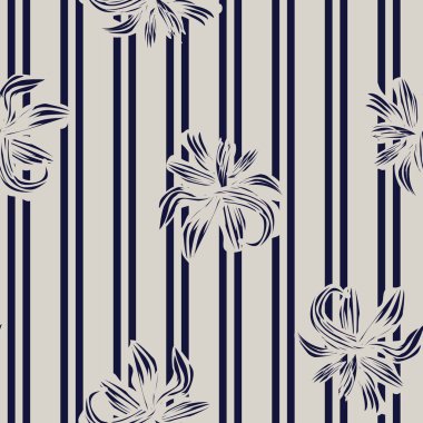 Moda tekstil ve grafikleri için çiçek desenli kusursuz desen tasarımı