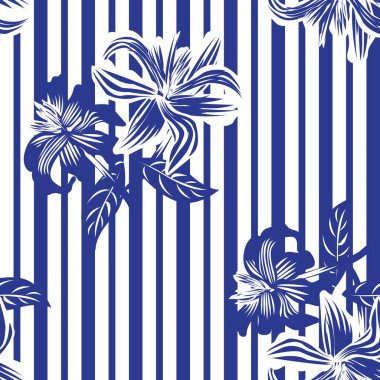 Moda tekstil ve grafikleri için çiçek desenli kusursuz desen tasarımı