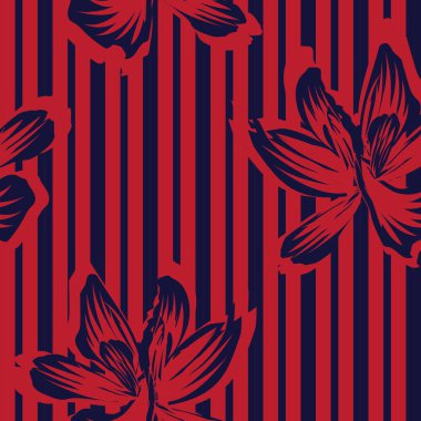 Moda tekstil ve grafikleri için çiçek desenli kusursuz desen tasarımı