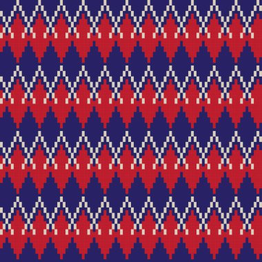 Örgü, moda tekstili ve grafikler için argyle Fair Island kusursuz desen tasarımı