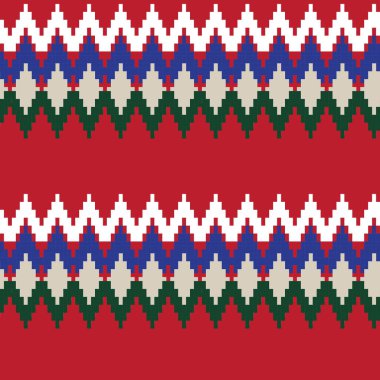 Örgü, moda tekstili ve grafikler için argyle Fair Island kusursuz desen tasarımı