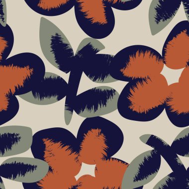 Moda tekstil, grafik, arka plan ve el sanatları için kusursuz desenli fırça darbeleri