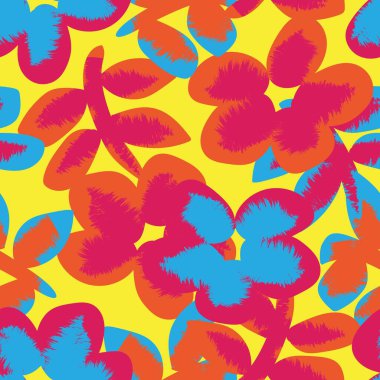 Moda tekstil, grafik, arka plan ve el sanatları için kusursuz desenli fırça darbeleri