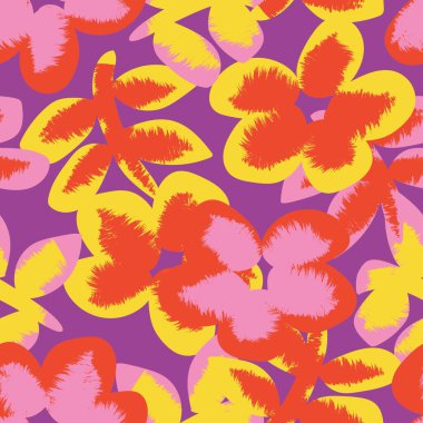 Moda tekstil, grafik, arka plan ve el sanatları için kusursuz desenli fırça darbeleri