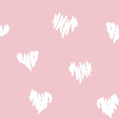 Moda tekstil, grafik ve el sanatları için kalp şekli kusursuz desen tasarımı
