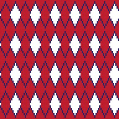 Örgü, moda tekstili ve grafikler için argyle Fair Island kusursuz desen tasarımı