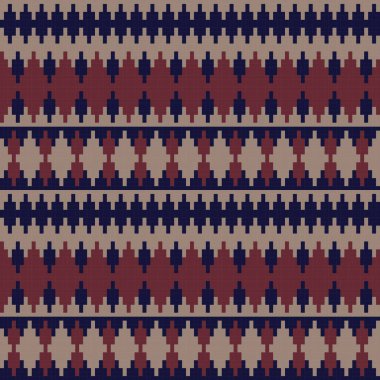 Örgü, moda tekstili ve grafikler için argyle Fair Island kusursuz desen tasarımı