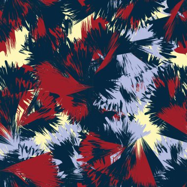 Floral brush strokes textured seamless pattern design for fashion textiles, graphics, backgrounds and crafts
