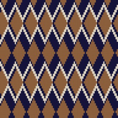 Örgü, moda tekstili ve grafikler için argyle Fair Island kusursuz desen tasarımı