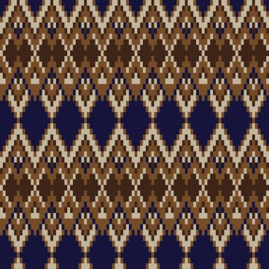 Örgü, moda tekstili ve grafikler için argyle Fair Island kusursuz desen tasarımı