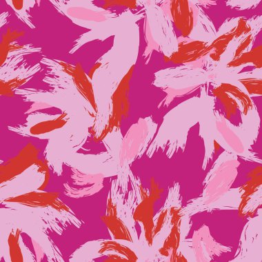 Moda tekstil, grafik, arka plan ve el sanatları için kusursuz desenli fırça darbeleri