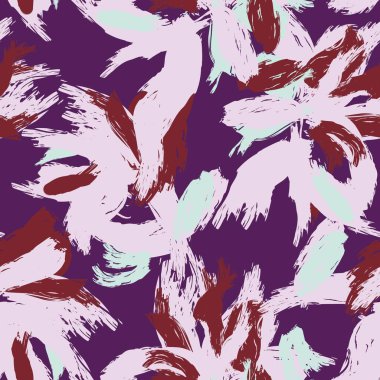 Moda tekstil, grafik, arka plan ve el sanatları için kusursuz desenli fırça darbeleri