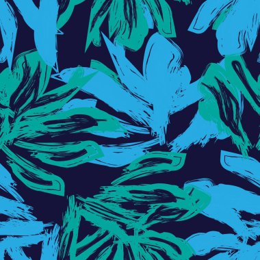 Moda tekstil, grafik, arka plan ve el sanatları için kusursuz desenli fırça darbeleri