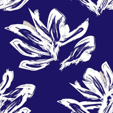 Moda tekstil, grafik, arka plan ve el sanatları için kusursuz desenli fırça darbeleri