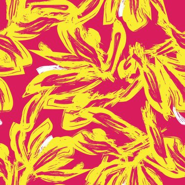 Moda tekstil, grafik, arka plan ve el sanatları için kusursuz desenli fırça darbeleri