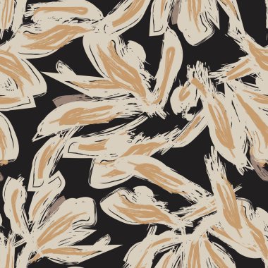 Moda tekstil, grafik, arka plan ve el sanatları için kusursuz desenli fırça darbeleri