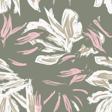 Moda tekstil, grafik, arka plan ve el sanatları için kusursuz desenli fırça darbeleri