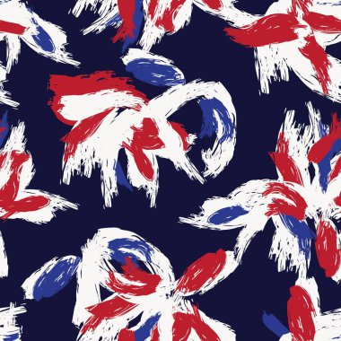 Moda tekstil, grafik, arka plan ve el sanatları için kusursuz desenli fırça darbeleri