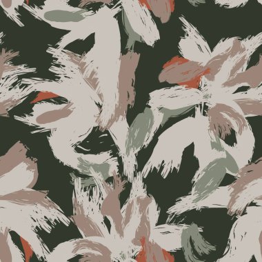 Moda tekstil, grafik, arka plan ve el sanatları için kusursuz desenli fırça darbeleri