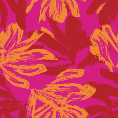 Moda tekstil, grafik, arka plan ve el sanatları için kusursuz desenli fırça darbeleri