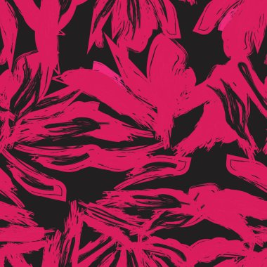 Moda tekstil, grafik, arka plan ve el sanatları için kusursuz desenli fırça darbeleri