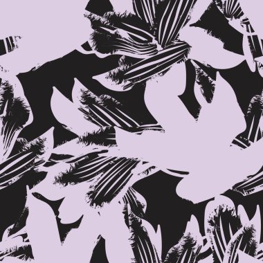 Moda tekstil, grafik, arka plan ve el sanatları için kusursuz desenli fırça darbeleri