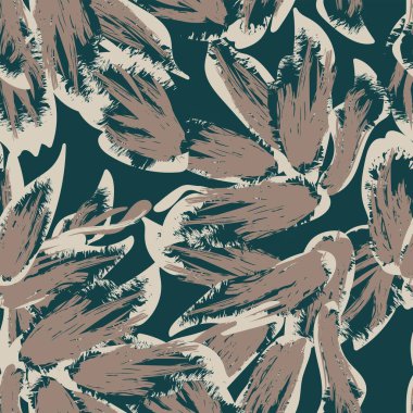 Moda tekstil, grafik, arka plan ve el sanatları için kusursuz desenli fırça darbeleri