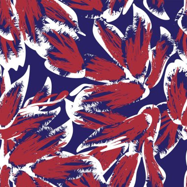 Moda tekstil, grafik, arka plan ve el sanatları için kusursuz desenli fırça darbeleri